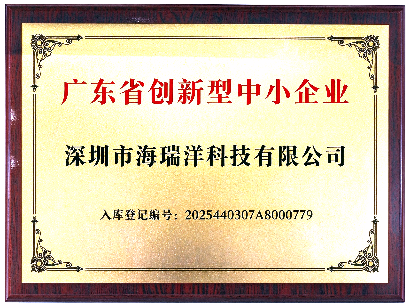 Guangdong Innovative SME Certificate